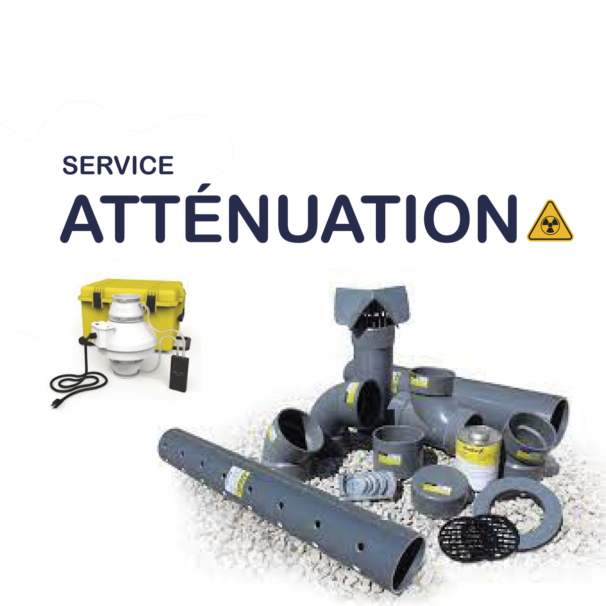 Radon mitigation system — Quebec installation